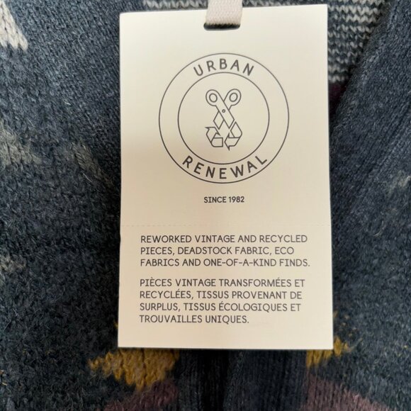 Urban Renewal Knit Cardigan Sweater Aztec Southwester Size L/XL Wool Blend Italy - Picture 6 of 16